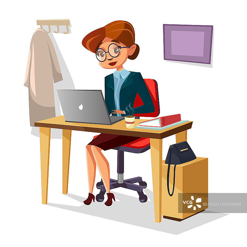 办公室里的女商人图片素材