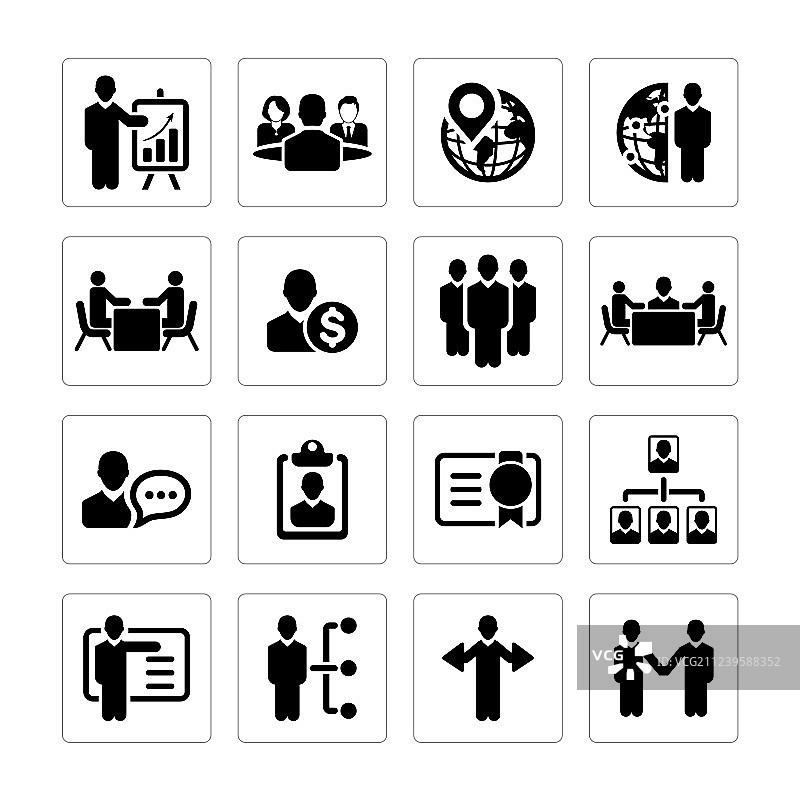 企业管理和人力资源图标图片素材