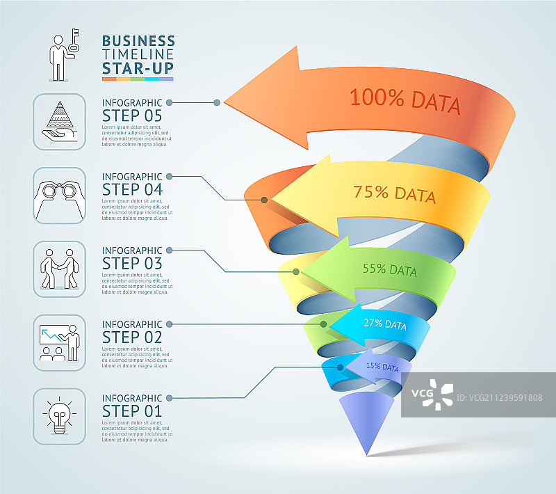 现代圆锥3D楼梯示意图商务图片素材