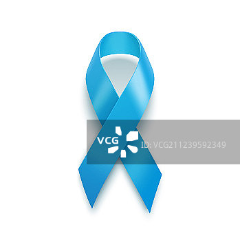 逼真蓝丝带世界前列腺癌日图片素材