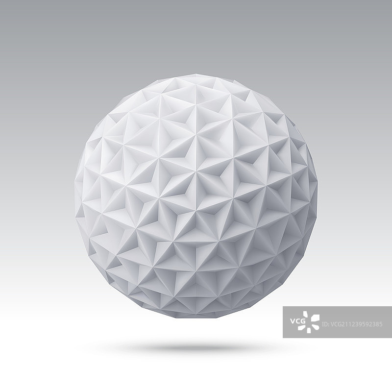 三角形面的抽象球体图片素材