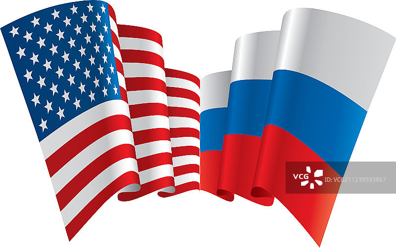 俄罗斯和美国国旗图片素材