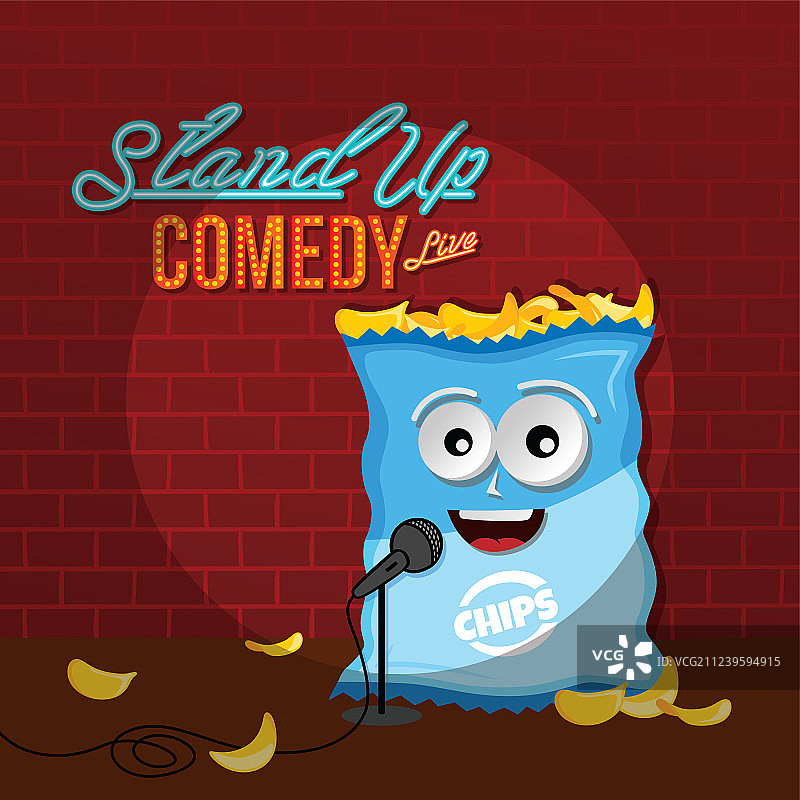 单口喜剧薯片图片素材