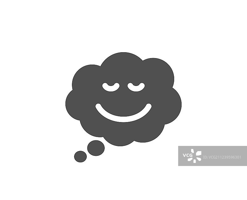 带有微笑表情的漫画对话气泡简约图标图片素材