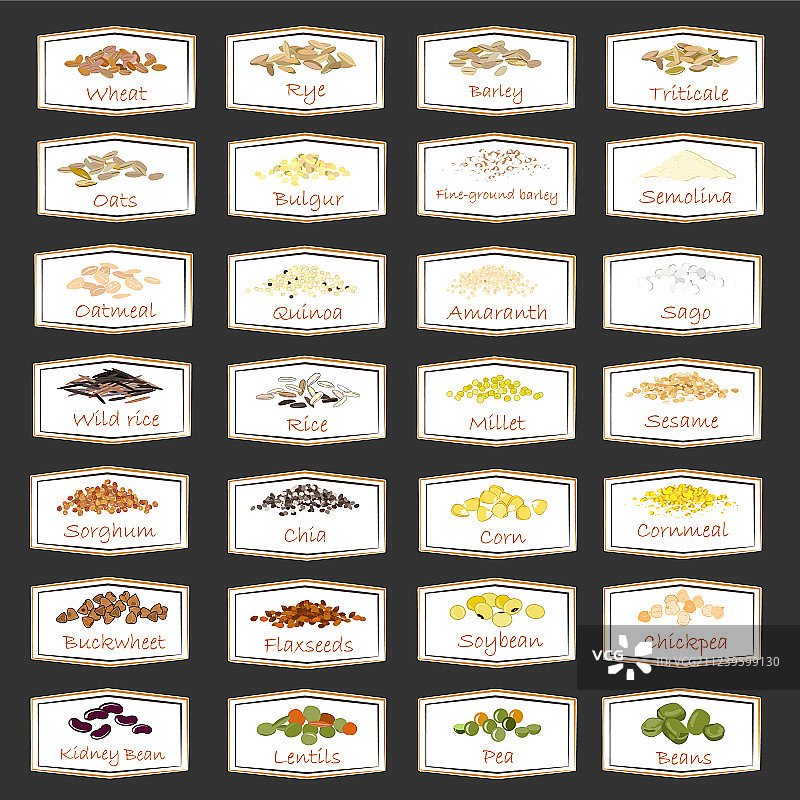 谷物包装用谷物标志图片素材