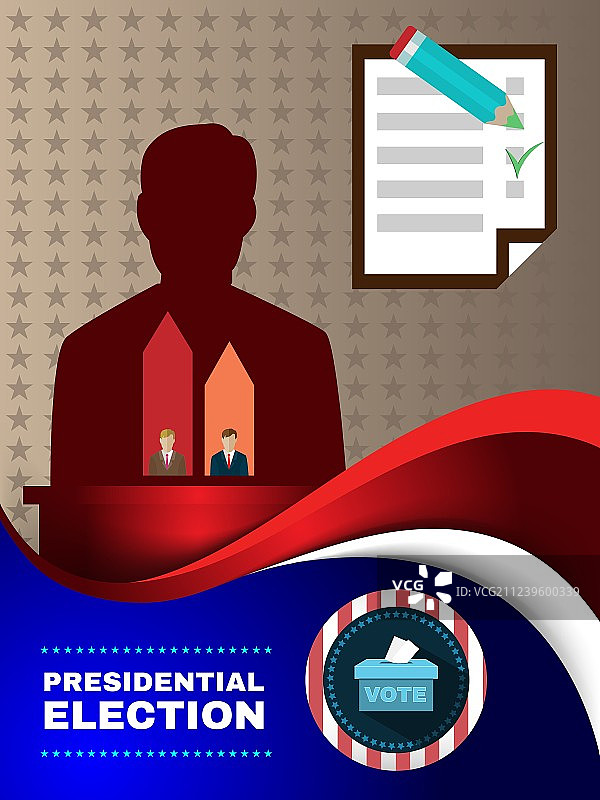 美国总统候选人数字选举图片素材