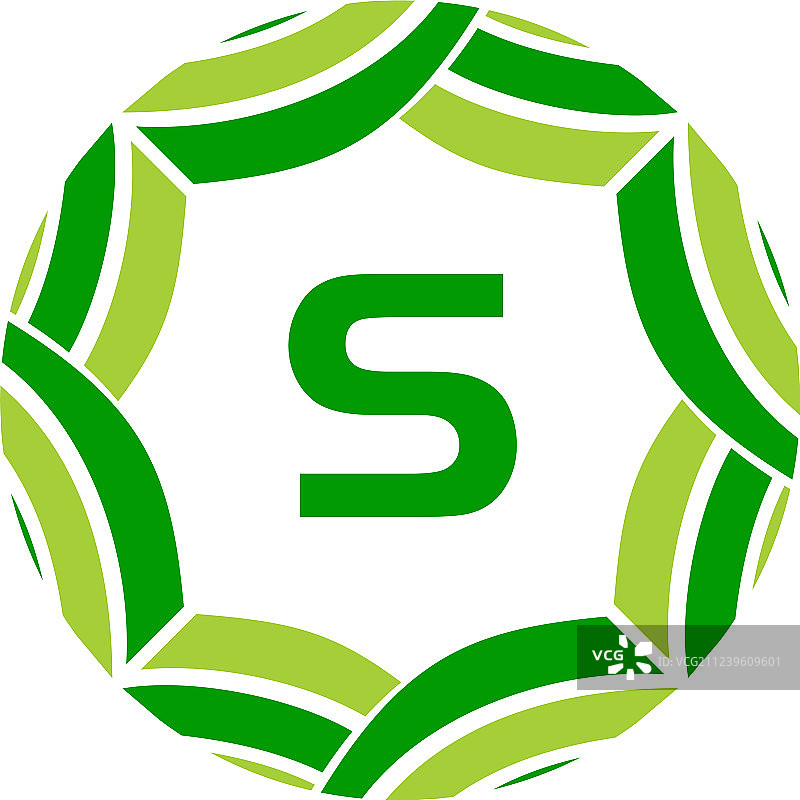 无限彩带首字母S图片素材