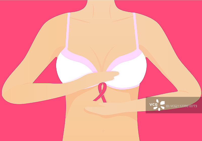 穿着白色胸罩和粉色丝带的女人图片素材