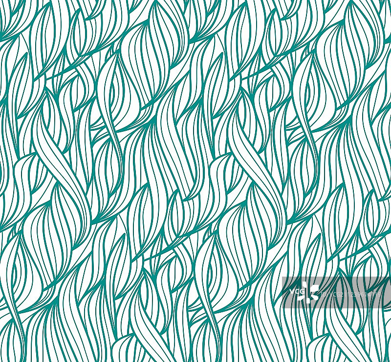 植物波浪无缝背景图片素材