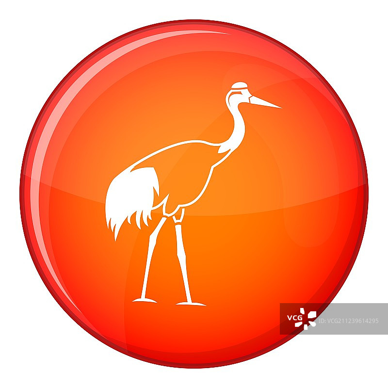 鹳鸟图标扁平风格图片素材