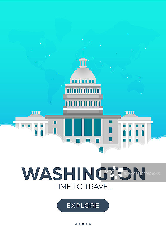 美国华盛顿旅游海报图片素材