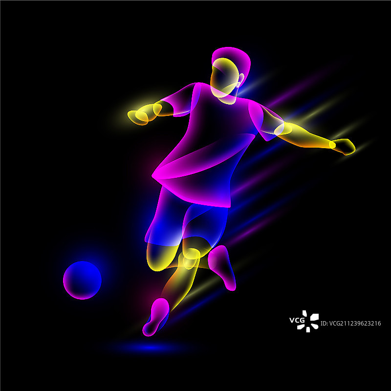 足球运动员踢足球图片素材