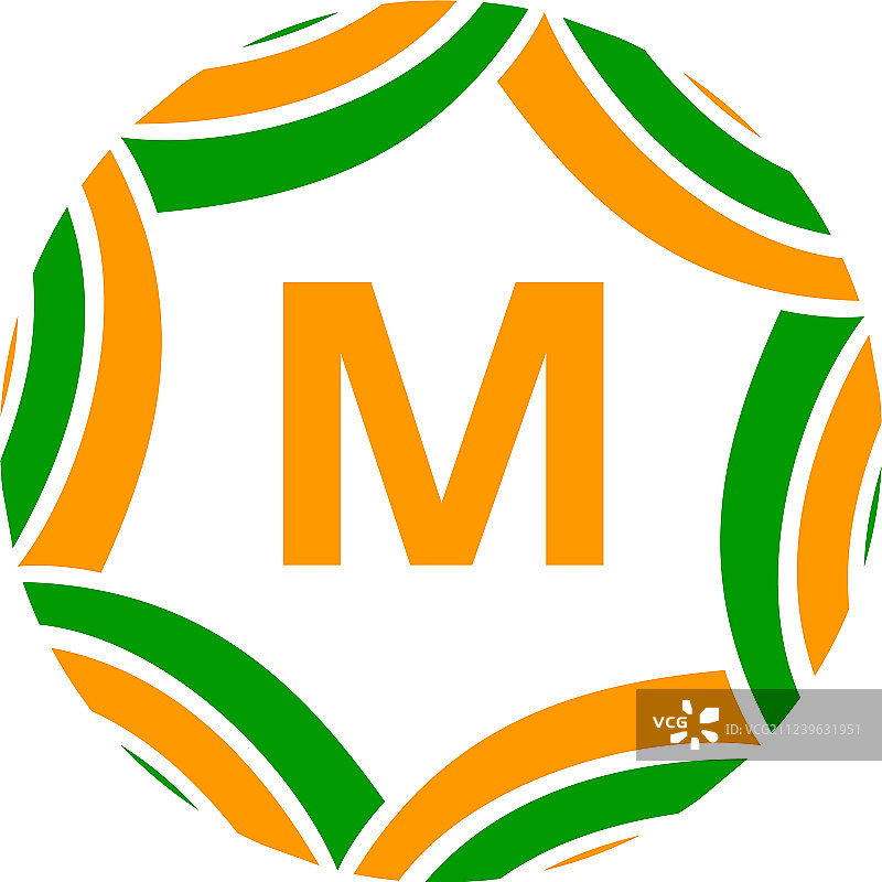 无限丝带首字母M图片素材