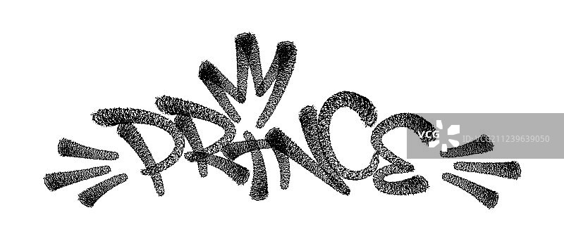 黑色王子字体涂鸦图片素材