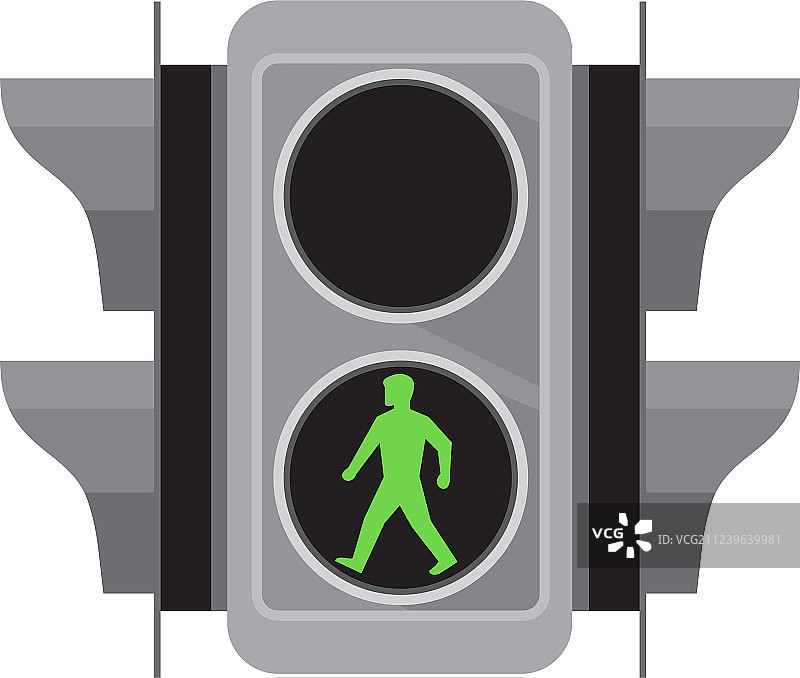 复古风格的行人交通灯图片素材