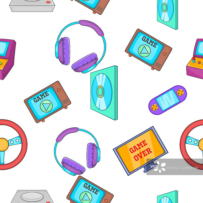 卡通风格游戏机图案图片素材
