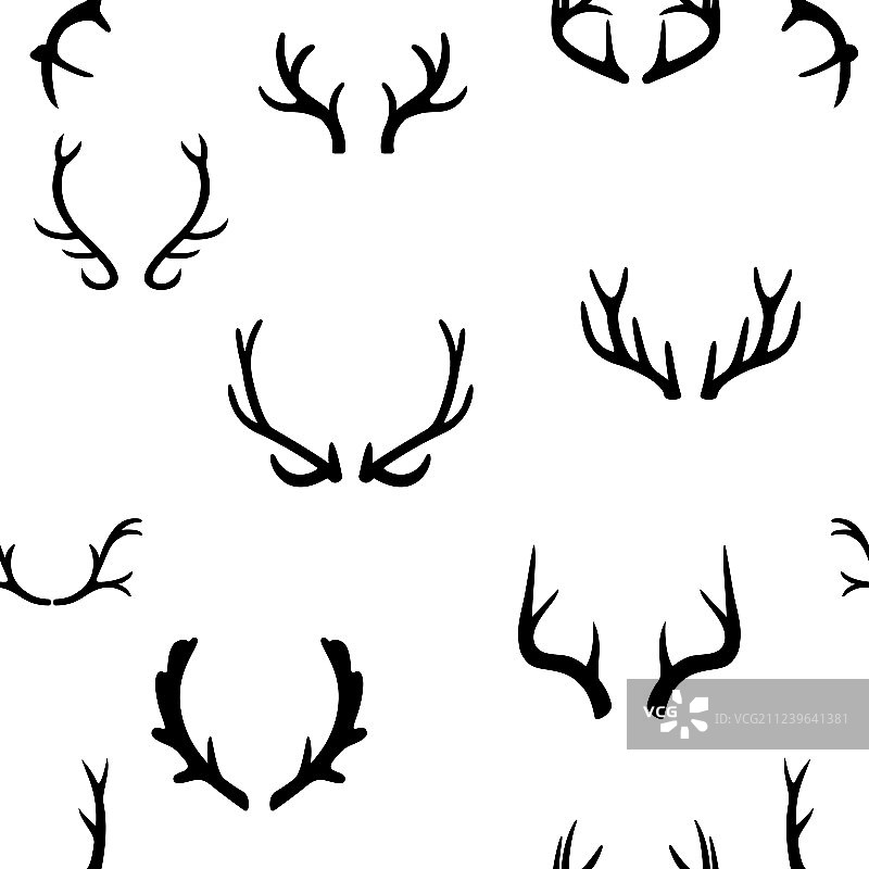 鹿角无缝图案图片素材