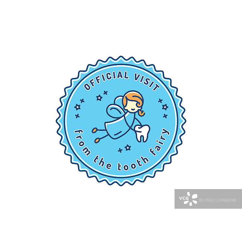 儿童牙科的牙仙子拜访图片素材