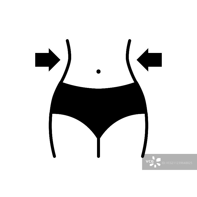 女性腰部减肥饮食腰围图标图片素材