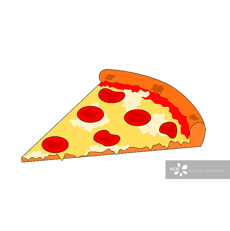 隔离式美味快餐披萨切片图片素材