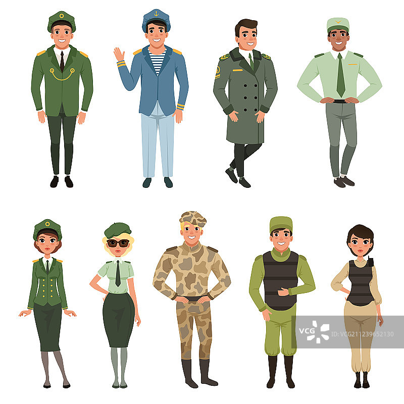 军装套装，军队军官图片素材