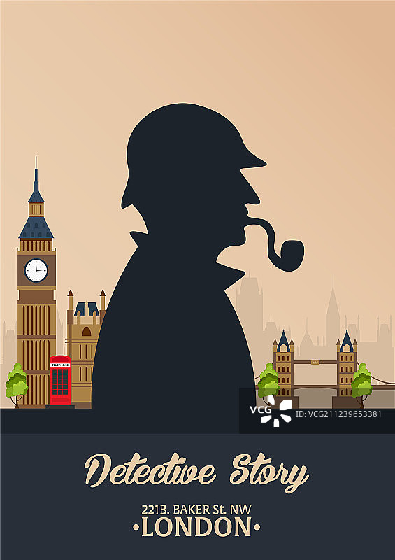 夏洛克·福尔摩斯侦探图片素材