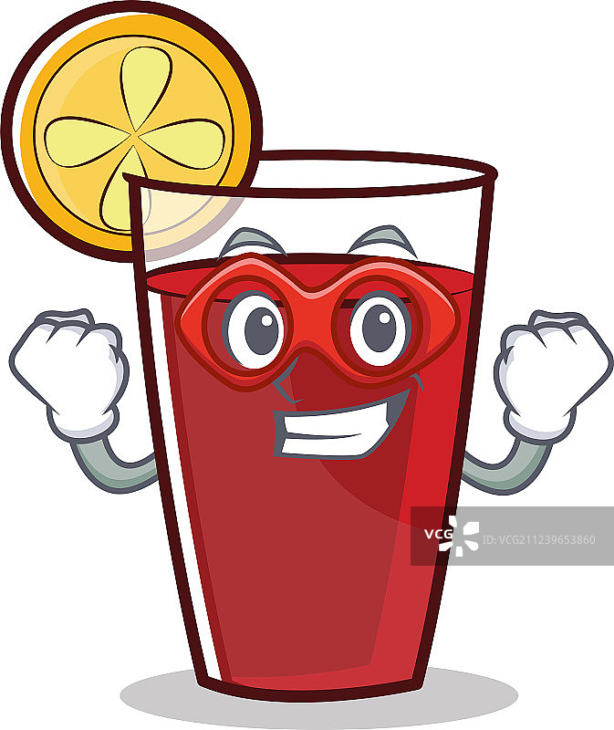 卡通超级英雄热红酒图片素材