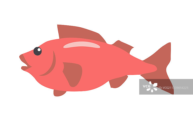 红色卡通鱼图片素材
