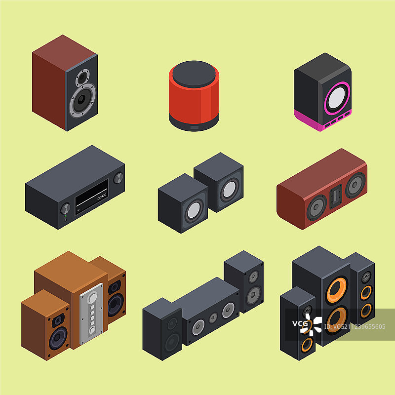 家居2.5D音响系统3D模型图片素材