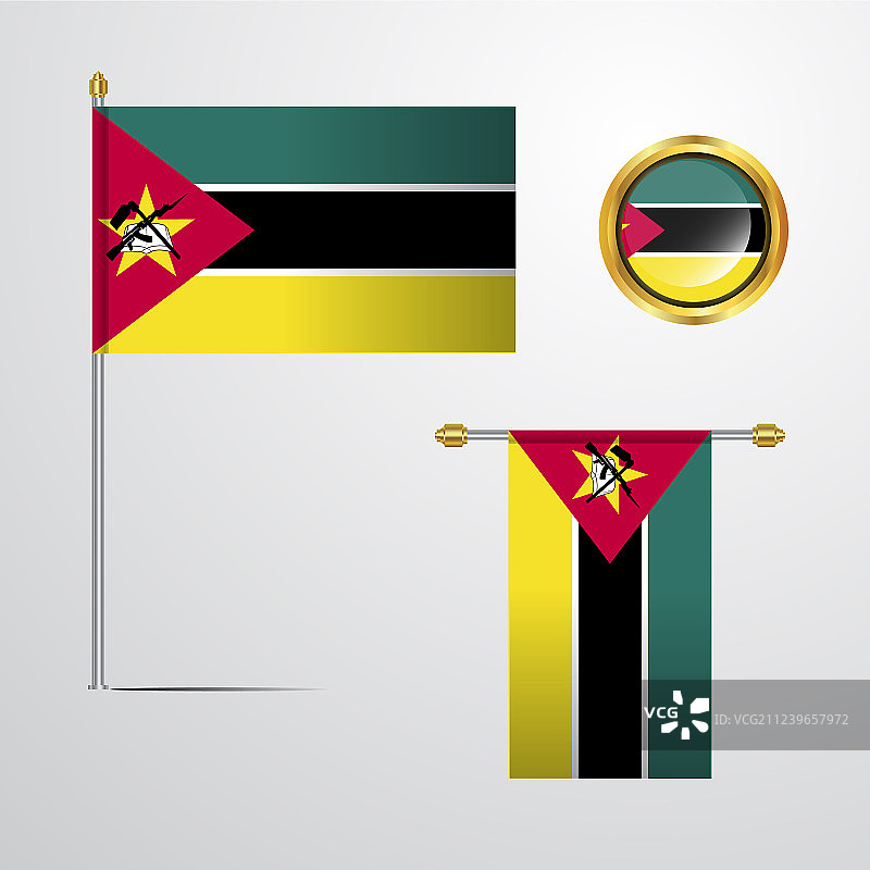 莫桑比克国旗徽章设计图片素材