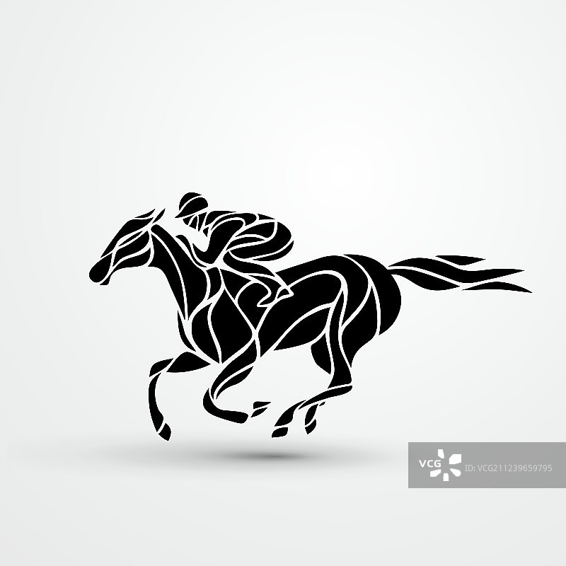 赛马马术运动剪影图片素材