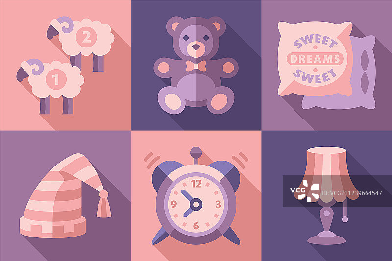 甜蜜梦境图标睡眠元素图片素材