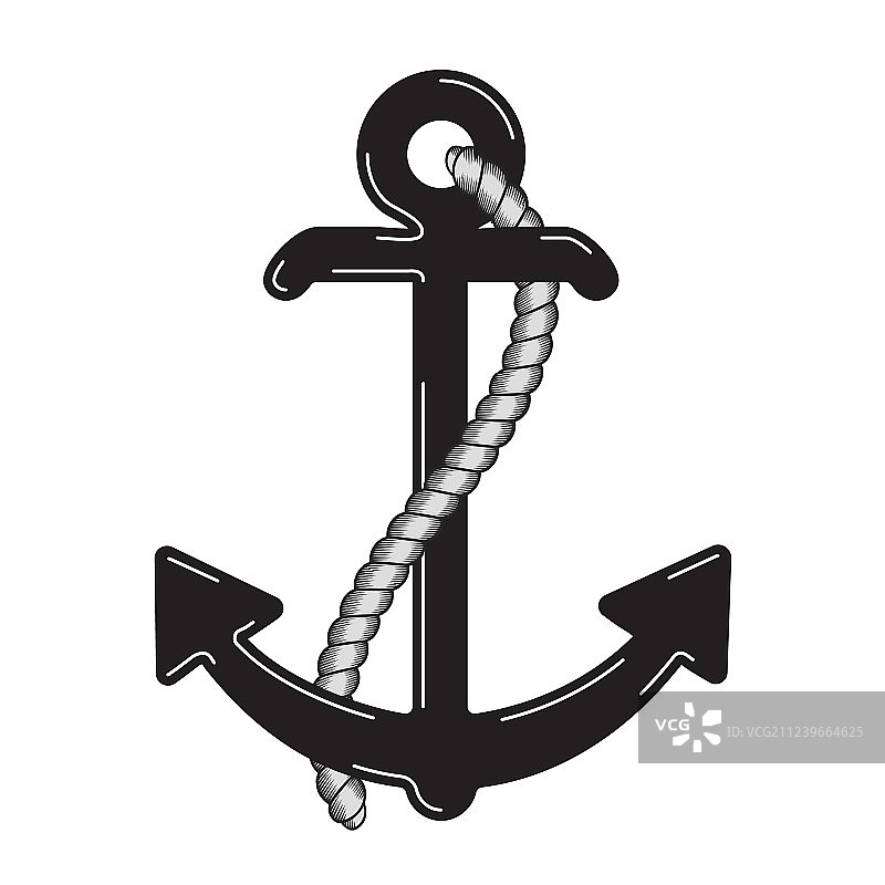 航海船锚标志图标海洋船只图片素材