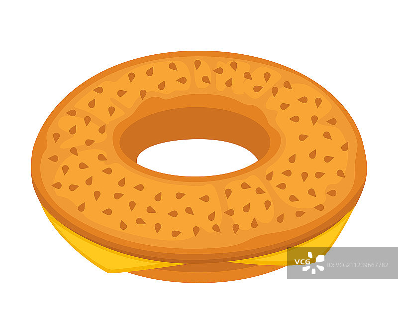 面包、甜甜圈或奶酪百吉饼图标图片素材
