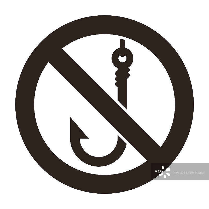 禁止钓鱼图片素材