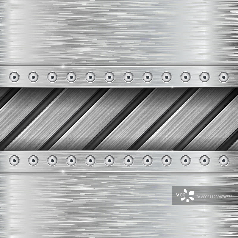 带条纹和铆钉的金属背景图片素材