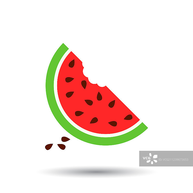 白色背景的西瓜图标多汁成熟水果图片素材
