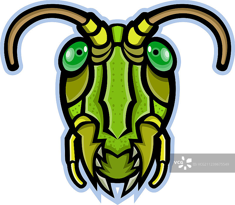 蚂蚱头部吉祥物图片素材