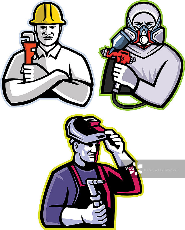 工匠吉祥物合集图片素材