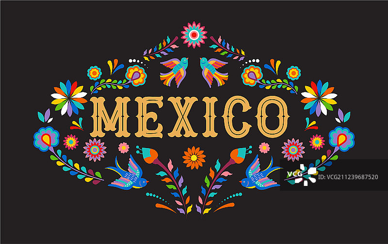 墨西哥彩色背景banner图片素材