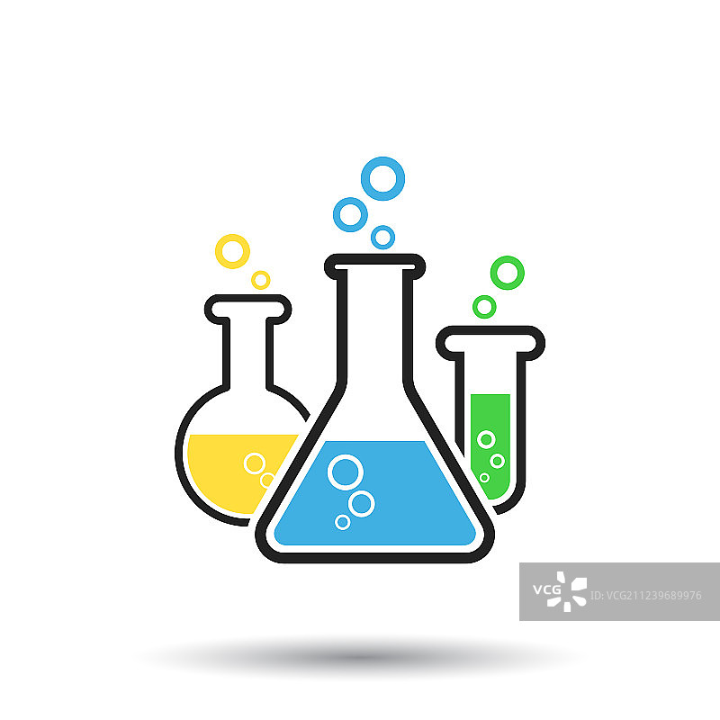 化学试管象形图实验室图标图片素材