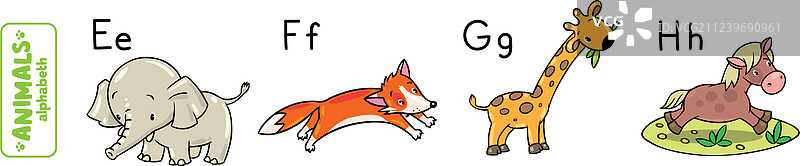 动物字母表图片素材