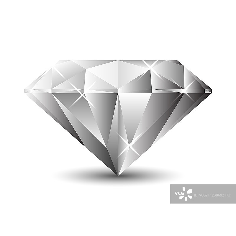白色背景上的钻石图片素材