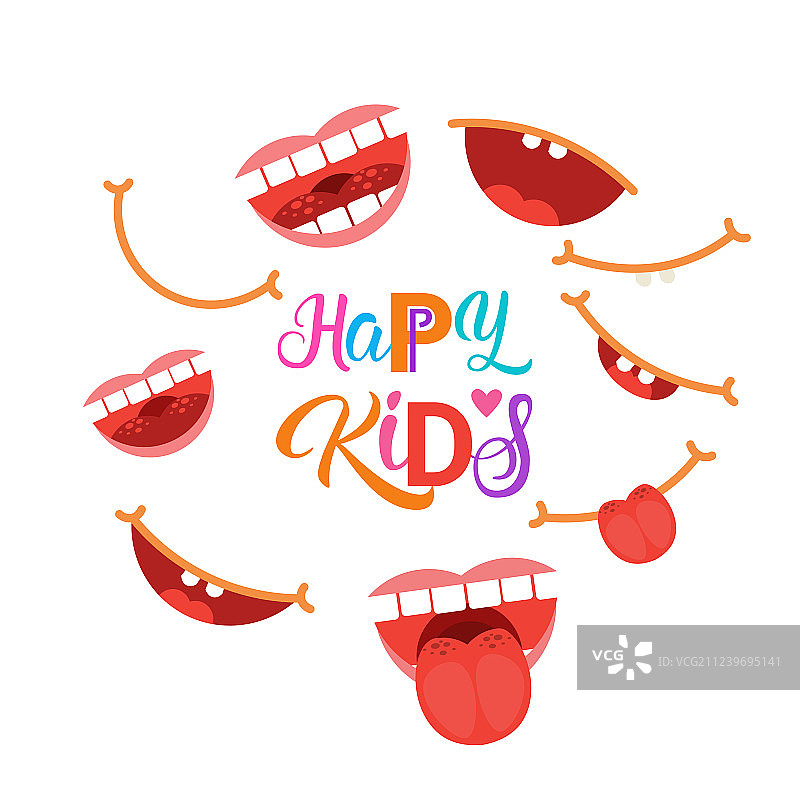 快乐儿童幼儿园或学校标志图片素材