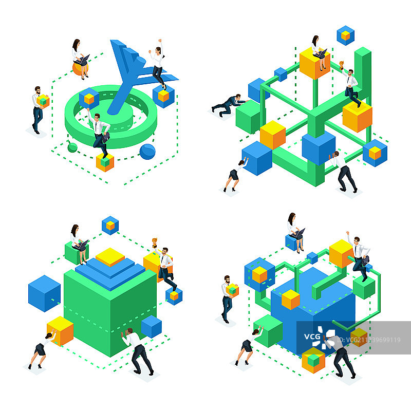 2.5D大脑发育神经元概念图片素材