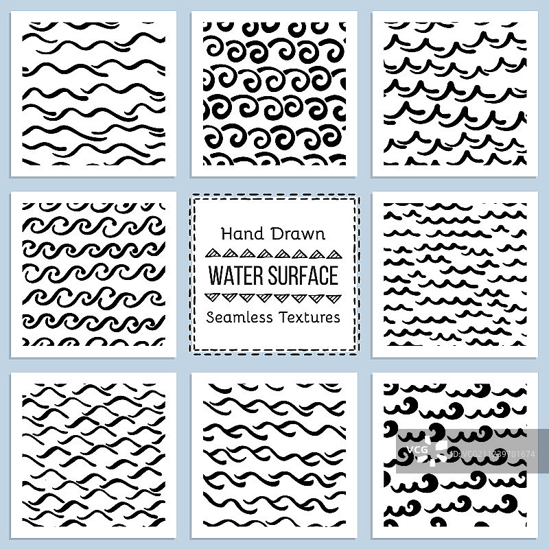 手绘水面纹理集合图片素材
