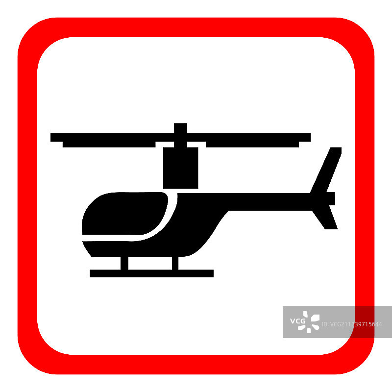 白色背景上的直升机图标图片素材