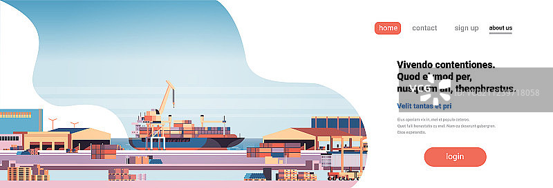 工业海港货物物流集装箱图片素材