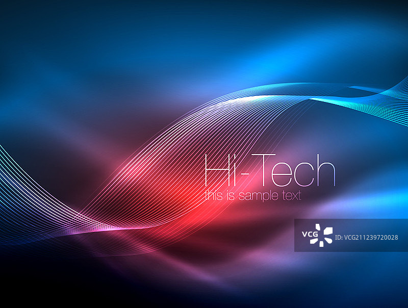 霓虹灯烟浪图片素材