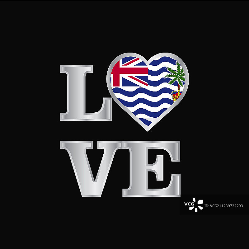 爱心排版：英属印度洋领地图片素材